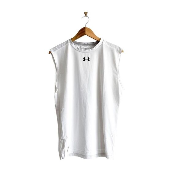 Under Armour Mens Compression HeatGear Tank Top White Size 2XL - Picture 1 of 7
